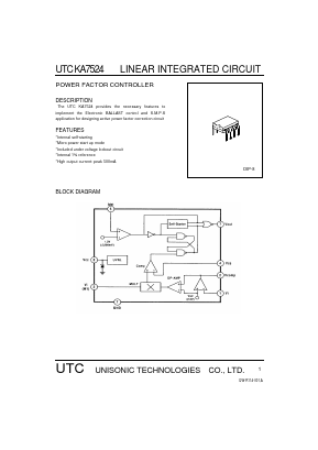 KA7524 Datasheet PDF Unisonic Technologies