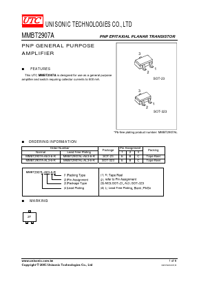 MMBT2907A Datasheet PDF Unisonic Technologies