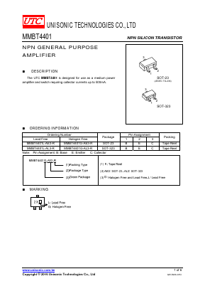 MMBT4401 Datasheet PDF Unisonic Technologies