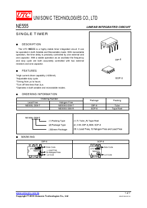 NE555G-S08-R Datasheet PDF Unisonic Technologies