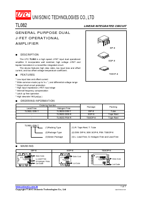 TL082GP08-T Datasheet PDF Unisonic Technologies