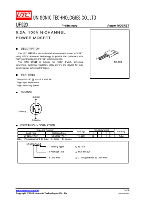 UF520 Datasheet PDF Unisonic Technologies