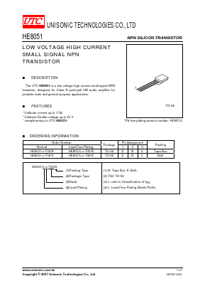 HE8051L Datasheet PDF Unisonic Technologies