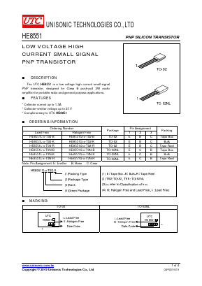 HE8551L-C-T9N-B Datasheet PDF Unisonic Technologies