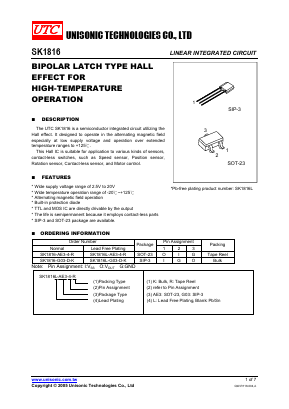 SK1816-AE3-4-R Datasheet PDF Unisonic Technologies