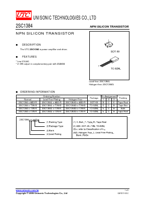 C1384L Datasheet PDF Unisonic Technologies