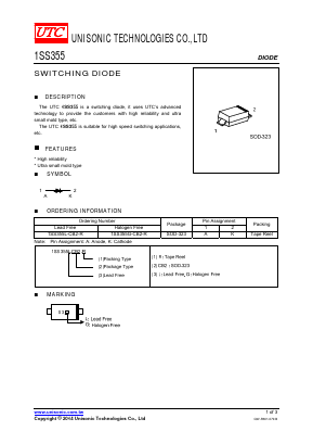 1SS355G-CB2-R Datasheet PDF Unisonic Technologies