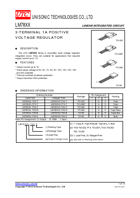 LM7818G-TF3-K Datasheet PDF Unisonic Technologies
