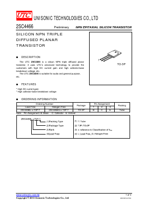 2SC4466G-O-T3P-T Datasheet PDF Unisonic Technologies