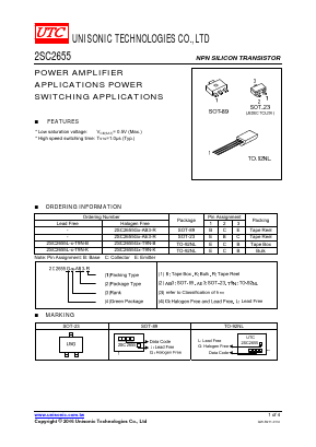 2SC2655L-Y-AE3-K Datasheet PDF Unisonic Technologies