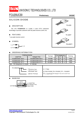 FCU20UC30L-TF3-T Datasheet PDF Unisonic Technologies
