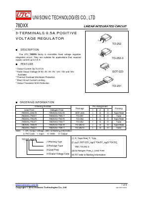 78D05L-TM3-R Datasheet PDF Unisonic Technologies
