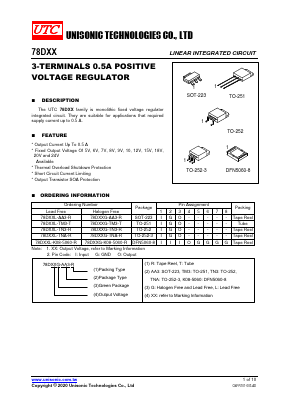 78D05G-TNA-R Datasheet PDF Unisonic Technologies