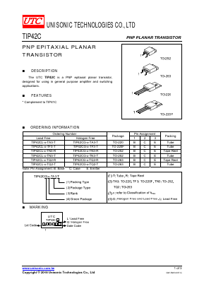 TIP42CL-X-TN3-T Datasheet PDF Unisonic Technologies