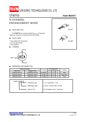 UT60T03-TF3-R Datasheet PDF Unisonic Technologies