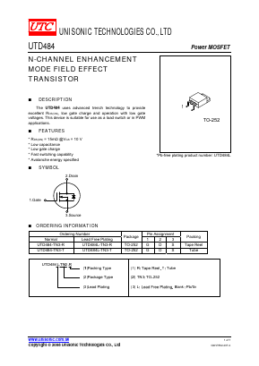 UTD484 Datasheet PDF Unisonic Technologies