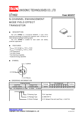 UT4422L-S08-R Datasheet PDF Unisonic Technologies