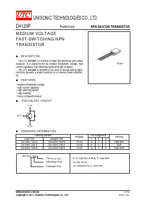 D4120P Datasheet PDF Unisonic Technologies