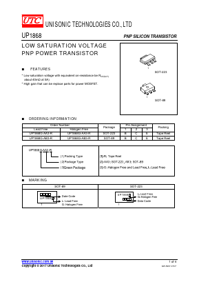 UP1868G-AA3-R Datasheet PDF Unisonic Technologies