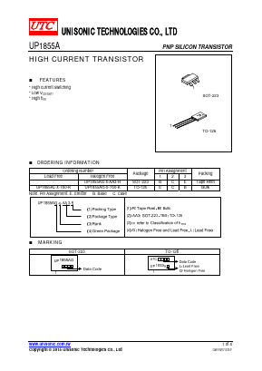 UP1855A Datasheet PDF Unisonic Technologies