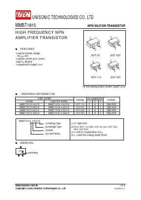 MMBT1815-Y-AE3-R Datasheet PDF Unisonic Technologies