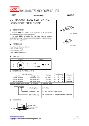 BYC5G-6-TN3-T Datasheet PDF Unisonic Technologies