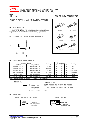 TIP127L-T60-K Datasheet PDF Unisonic Technologies