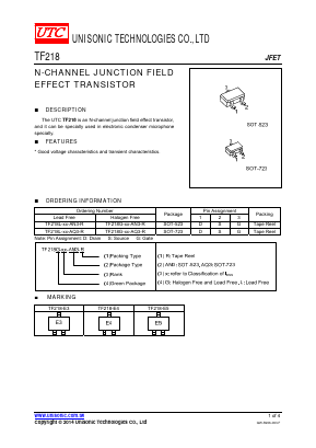 TF218L-XX-AQ3-R Datasheet PDF Unisonic Technologies