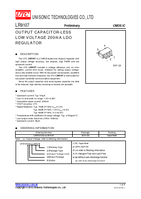 LR9107 Datasheet PDF Unisonic Technologies
