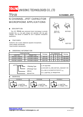 TF2123L-A-AE3-R Datasheet PDF Unisonic Technologies
