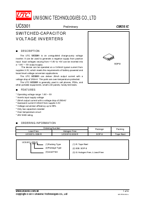 UC5301L-S08-R Datasheet PDF Unisonic Technologies