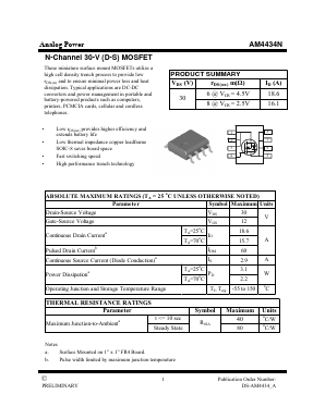 AM4434N Datasheet PDF Unspecified1