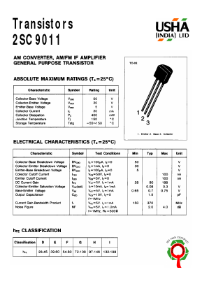 2SC9011I Datasheet PDF Usha Ltd 