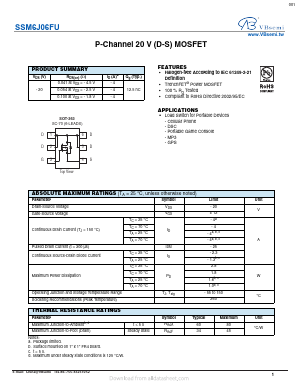SSM6J06FU Datasheet PDF VBsemi Electronics Co.,Ltd