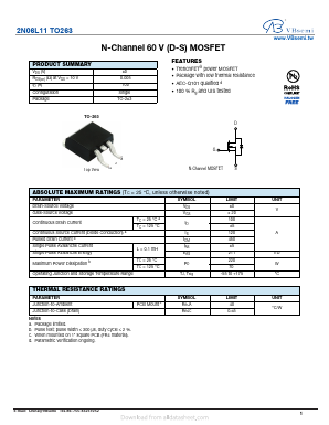 2N06L11 Datasheet PDF VBsemi Electronics Co.,Ltd