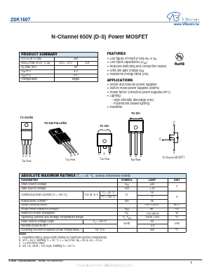 2SK1507 Datasheet PDF VBsemi Electronics Co.,Ltd