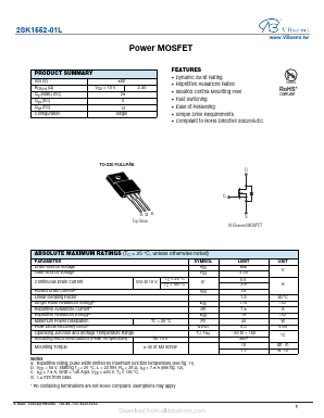 2SK1552-01L Datasheet PDF VBsemi Electronics Co.,Ltd