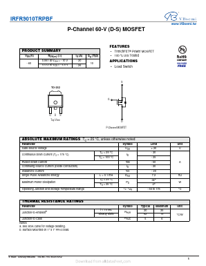 IRFR9010TRPBF Datasheet PDF VBsemi Electronics Co.,Ltd