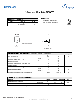 TK20S06K3L Datasheet PDF VBsemi Electronics Co.,Ltd