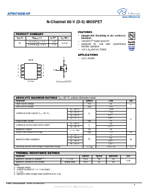 AP9474GM-HF Datasheet PDF VBsemi Electronics Co.,Ltd