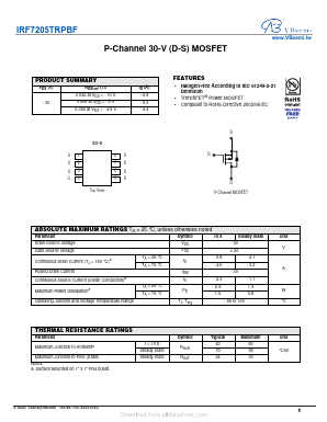 IRF7205TRPBF Datasheet PDF VBsemi Electronics Co.,Ltd
