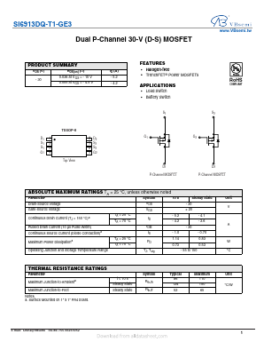 SI6913DQ-T1-GE3 Datasheet PDF VBsemi Electronics Co.,Ltd