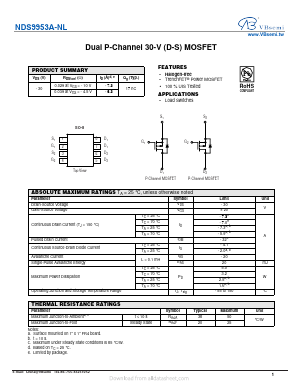 NDS9953A-NL Datasheet PDF VBsemi Electronics Co.,Ltd