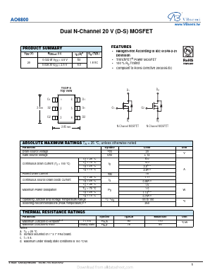 AO6800 Datasheet PDF VBsemi Electronics Co.,Ltd