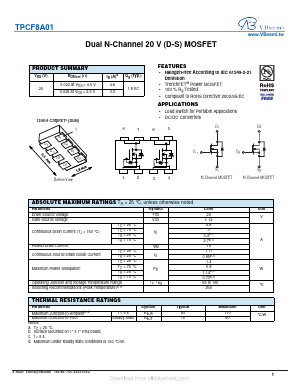 TPCF8A01 Datasheet PDF VBsemi Electronics Co.,Ltd