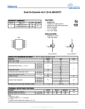 VBA3410 Datasheet PDF VBsemi Electronics Co.,Ltd