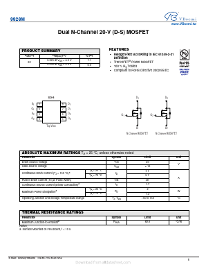 9926M Datasheet PDF VBsemi Electronics Co.,Ltd