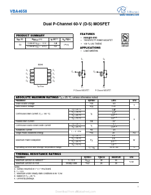 VBA4658 Datasheet PDF VBsemi Electronics Co.,Ltd