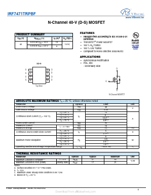 IRF7471TRPBF Datasheet PDF VBsemi Electronics Co.,Ltd