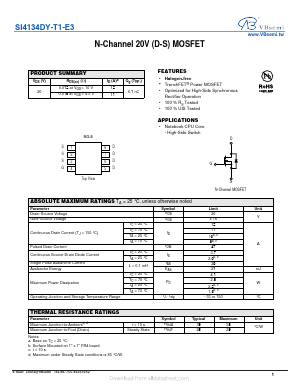 SI4134DY-T1-E3 Datasheet PDF VBsemi Electronics Co.,Ltd